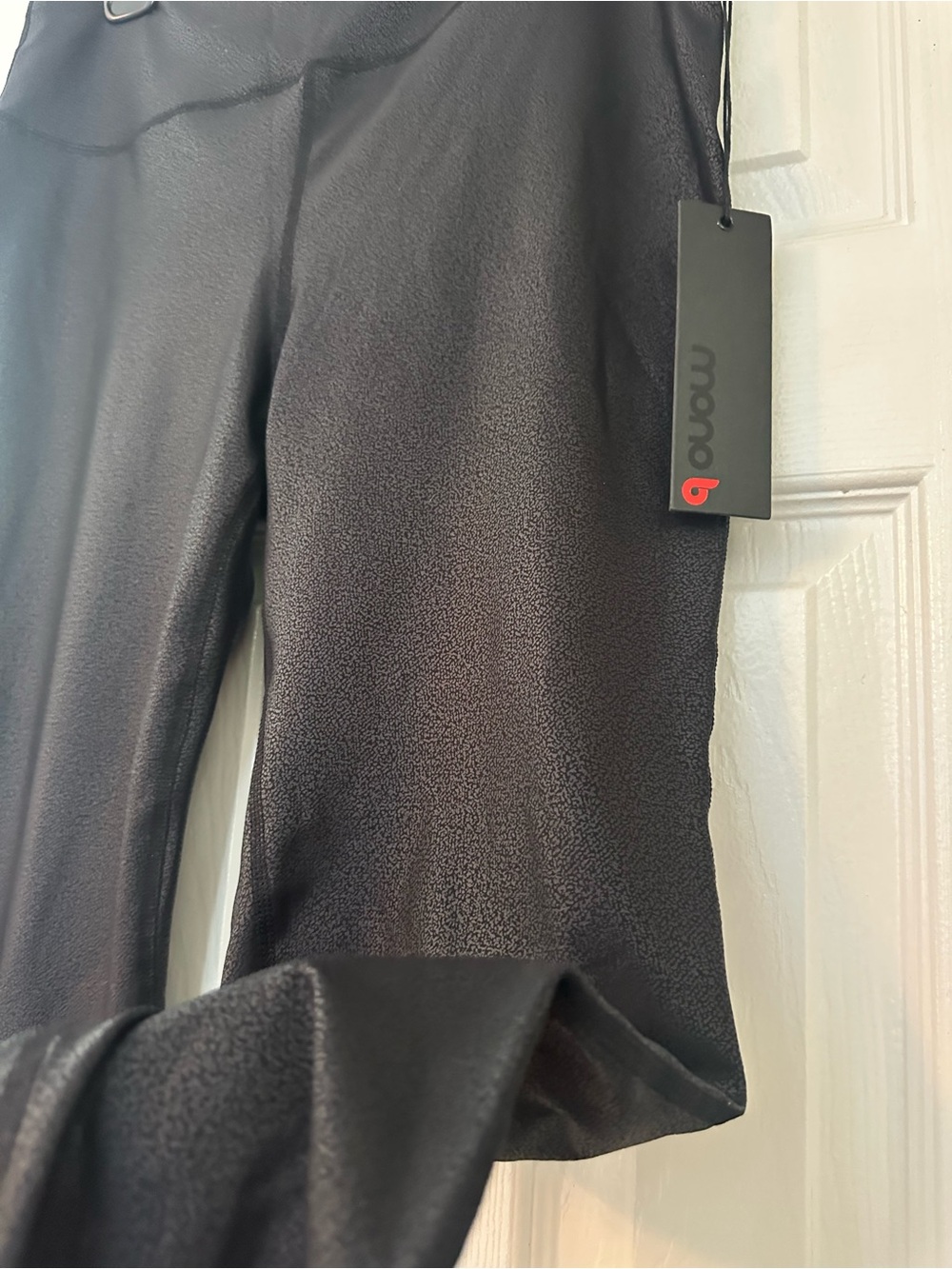 Mono B Black Shiny Leggings